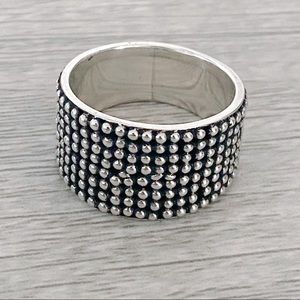 Sterling Silver beaded ring size 8.5
